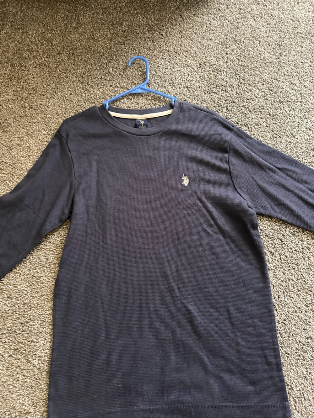 Polo by Ralph Lauren Navy Long-Sleeve Crewneck Knit Shirt